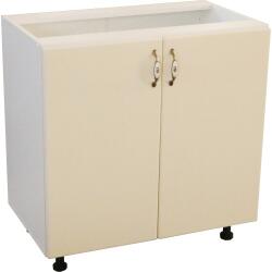 Spectral Mobila Corp inferior cu 2 usi 80 cm Zebra, Alba/MDF Vanilie, fara blat 80 x 82 x 50