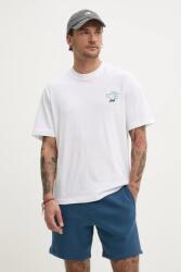 HUGO Blue pamut póló fehér, férfi, nyomott mintás, 50542155 - fehér XXL