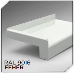  340mm széles fehér extrudált alumínium párkány (20201340)