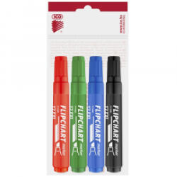 ICO Flipchart marker vízbázisú 1-4mm, vágott Artip 12XXL, 4 különböző szín (9580081004) (9580081004)