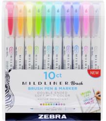 Zebra Mildliner Brush 10db-os kettős végű ecset marker (79101) - bestbyte