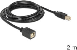 Delock USB 2.0 B apa B anya hosszabbító kábel, 2 m