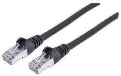 Manhattan kábel - s/ftp patch (rj45 to rj45, cat7 600mhz, lsoh, 100% réz, 0.5m, fekete)