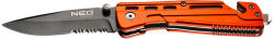 NEO TOOLS Összecsukható kés, 11, 5cm, retesszel és szíjvágó pengével, penge: 8.5cm (NEO-63-026)