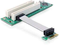 Delock kiemelő kártya PCI Express x1 & gt; 2x PCI 32Bit 5 V, flexibilis kábellel, 9 cm, balos (41341)