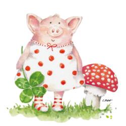 PPD Lucky Piggy papírszalvéta 33x33cm, 20db-os