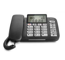 Gigaset Telefon fix analogic Gigaset DL580 negru, afisaj LCD, produs cu ambalaj deteriorat (ADS-PHONE-CORD-DL580BK-GGS)