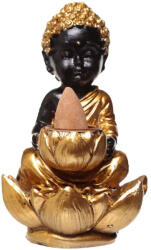 Ancient Wisdom Buddha és Lótusz-vízesés Hatású Füstölő égető-fekete (pkback12b)