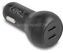 Delock autós töltő 2 x USB Type-C PD 3.0 40 W teljesítménnyel (DL64330) (DL64330)