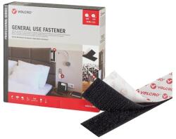 VELCRO - Banda adeziva velcro, negru, 20mm, 25m (VEL-PS20000) - bricolaj-mag