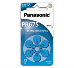 Panasonic elem (PR675/6LB, 1.4V, cink-levegő) 6db/csomag (PR675-6LB)