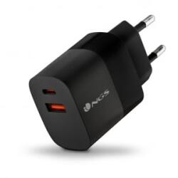 NGS fekete 33W Hálózati Töltő PD3.0 - 1 db USB-C + 1 db USB-A kimenettel - aqua