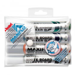 Pentel Táblamarker készlet, 2, 5mm, kerek hegyű, Maxiflo, 4 különböző szín (MWL5M-4) (MWL5M-4)