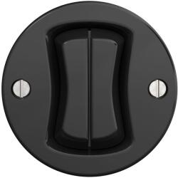 Kliklap - Buton dublu retro fără ramă, negru (KA0095)