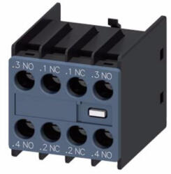 Siemens 3RH2911-1FA22 segédérintkező, homlokra, 2NO+2NC, S00-S3-hoz, csavaros (3RH29111FA22)