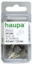 Haupa érvéghüvely iker 2* 4, 0/12 szürke 270796/10 SmallPack (10db/bli (270796/10)