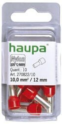 Haupa érvéghüvely szigetelt 10/12 piros 270822/10 SmallPack (10db/bli (270822/10)