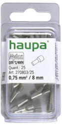 Haupa érvéghüvely szigetelt 0, 75/ 8 szürke 270803/25 SmallPack (25db/ (270803/25)
