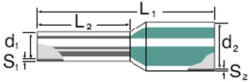 Weidmüller érvéghüvely szigetelt 0, 5/ 8 narancs H0.5/14 9026060000 (9026060000)