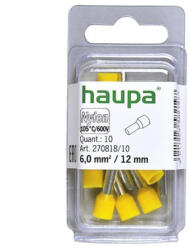 Haupa érvéghüvely szigetelt 6, 0/12 sárga 270818/10 SmallPack (10db/bl (270818/10)