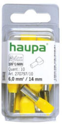 Haupa érvéghüvely iker 2* 6, 0/14 sárga 270797/10 SmallPack (10db/blis (270797/10)