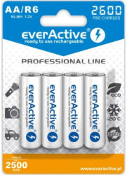 everActive újratölthető AA akkumulátor 2600mAh Ni-Mh 4 darabos (Professional Line) (18661)