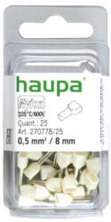 Haupa érvéghüvely iker 2* 0, 5/ 8 fehér SmallPack (25db/bliszter) 2707 (270778/25)