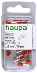 Haupa érvéghüvely szigetelt 1, 0/ 8 piros 270804/25 SmallPack (25db/bl (270804/25)