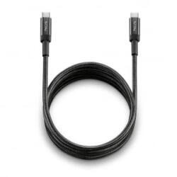 NGS 2M fekete USB-C / USB-C kábel 65W PD3.0 - aqua