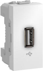 Schneider Electric Schneider Unica USB 2.0 csatlakozó, rögzítőkeret nélkül, 1 modulos, fehér (MGU3.429.18)