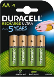 Duracell újratölthető AA akkumulátor 2500mAh Ni-Mh 4 darabos (HR6 AA 2500mAh)