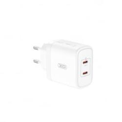XO CE08 Fehér Hálózati Töltő PD50W 2*USB-C