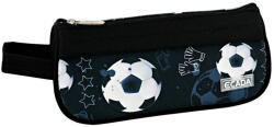 ECADA Penar etui tip borseta Ecada 786608, motiv Fotbal Black, Negru cu alb (786608) Penar