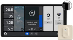 Shelly Wall Display X2 Wi-Fi+Bluetooth villanykapcsoló + érintőképernyős vezérlőpanel (ezüst / króm kerettel) + BLU H& T szenzor
