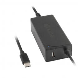 NGS fekete 65W USB-C univerzális Laptop Töltő - aqua