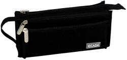 ECADA Penar etui tip borseta Ecada 786615, 3 fermoare, Negru (786615) Penar