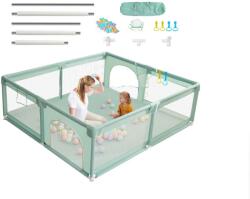  Prémium játszótér gyermekeknek - tágas és biztonságos kialakítás, játékgolyókkal, biztonsági hálóval, cipzáras ajtóval, tevékenységi gyűrűkkel és hordtáskával együtt 1, 5-2 m