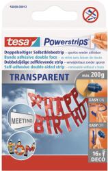 tesa Powerstrips deco átlátszó ragasztócsíkok 16 db (58800-00016-01)