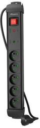 Lanberg 5 Plug 3 m Switch (SP1-05E-0300-BK)
