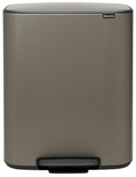 Brabantia Coș Brabantia Bo Pedal 1003184, 60 L, închidere ușoară, bază antiderapantă, gri (1003184) Cos de gunoi