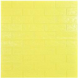 SDEPOT 40 db SDEPOT® tapéta csempe készlet, 3 mm vastag, mérete 70x77 cm, téglautánzat, sárga (SET40_TAPET_50_GALBEN)