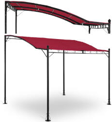 UNIPRODO Kerti előtető szabadon álló pavilon 2.6 x 3 x 2.5 m piros (10250054)