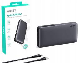 AUKEY külső akkumulátor 20 000 mAh, 2x Usb-c Pd 65W, Usb-a 18W LCD (PB-Y43)