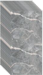 SDEPOT 10 db S DEPOT® tapéta csempe készlet, vastagság 2mm, méretek 30x60cm, márványutánzat, szürke (SET10_MARMURA_AD_029)