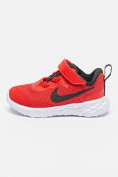 Nike Nike, Revolution 6 könnyű tépőzáras tornacipő, fekete, Vermillion piros, 18, 5 EU (DD1094-607-3C)