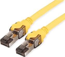 Roline 21.15. 1861 RJ45 Hálózati kábel, patchkábel CAT 8.1 S/FTP 1.00 m Sárga Kettős árnyékolás, Halogénmentes, Lángálló 1 db (21.15. 1861) (21.15.1861)