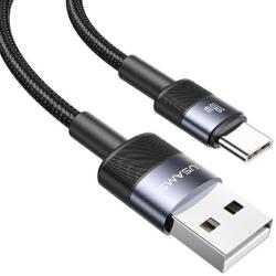 USAMS USB-C/USB adatkábel, Usams 1, 2 m, gyorstöltés, széles körű kompatibilitás, fekete (SJ718USBSG01)