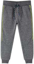 vidaXL Szürke melange gyerek melegítőnadrág 128, 30°C-ig mosógépben mosható 13282 (13282)