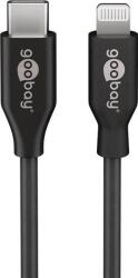 Goobay 39445 USB-C apa 2.0 - Lightning apa Adat és töltőkábel - Fekete (1m) (39445) (39445)