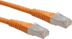 Roline 21.15. 0821 RJ45 Hálózati kábel, patchkábel CAT 6 S/FTP 1.50 m Narancs Kettős árnyékolás 1 db ( )